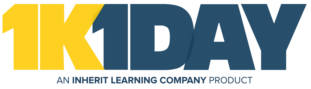 $1K1Day Logo, An Inherit Learning Company Product